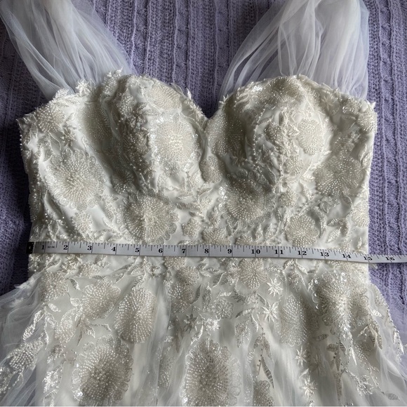 NWOT Lulus Blissfully Romantic White Tulle Off-the-Shoulder Maxi Dress - Picture 8 of 11